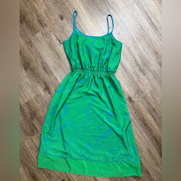 LOFT • Tropical Print Midi Dress - Picture 3 of 10